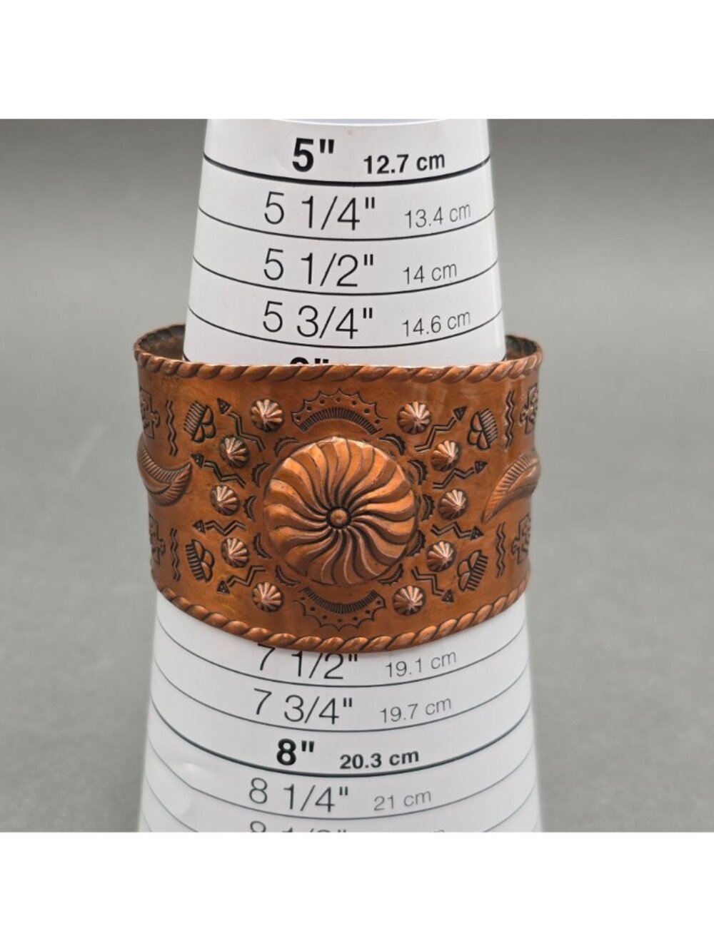 Vintage Bell Trading Post Extra Wide Copper Cuff Bracelet 6.75" Southwestern - Picture 13 of 15